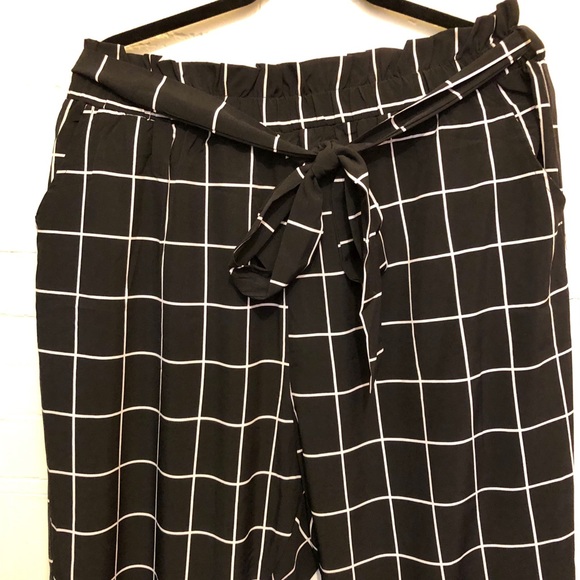 High Waisted Plaid Pants | SHEIN - Picture 3 of 6